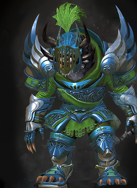 Male Birthday - Luminous Guild Wars 2 Charr Heavy Male Birthday Armor Set - Luminous