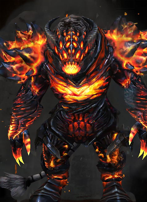 Male Achievement Rewards - Hellfire Guild Wars 2 Charr Medium Male Achievement Rewards Armor Set - Hellfire