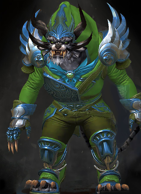 Male Birthday - Luminous Guild Wars 2 Charr Medium Male Birthday Armor Set - Luminous