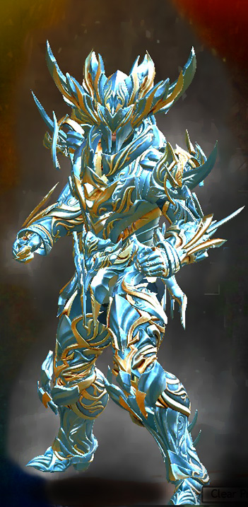 Male Crafted - Perfected Envoy - Wielded Guild Wars 2 Human Heavy Male Crafted Armor Set - Dyed Blue & Gold - Perfected Envoy - Wielded