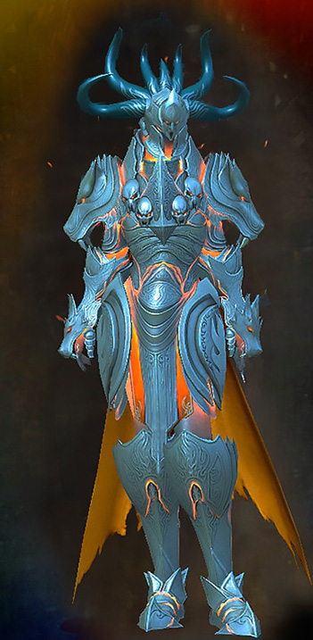 Female - Balthazar's Guild Wars 2 Human Female Outfit - Dyed Blue & Gold - Balthazar's